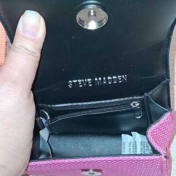 STEVE MADDEN BDORAA Mini Flap Top Crossbody Mini sporty Bag Purse Orange Pink - Picture 5 of 5